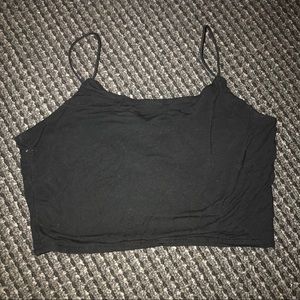 fashion nova black crop tank top